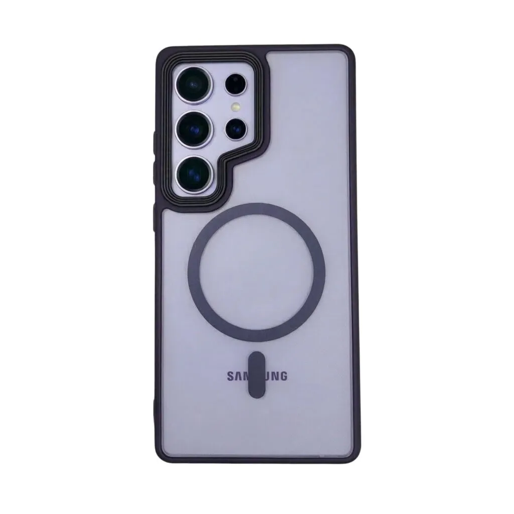 Matte translucent MagSafe case for Samsung S25 Ultra in purple Main