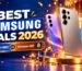 Best Samsung deals 2026 banner showing Galaxy smartphones for Flipkart BBD and Amazon GIF